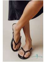 Indie Black Mini Bow Sandal