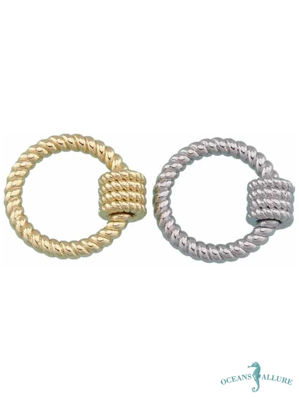18K GFB Textured Screw Connector