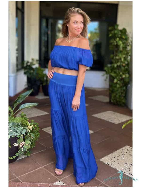 Royal Silk Tiered Pants