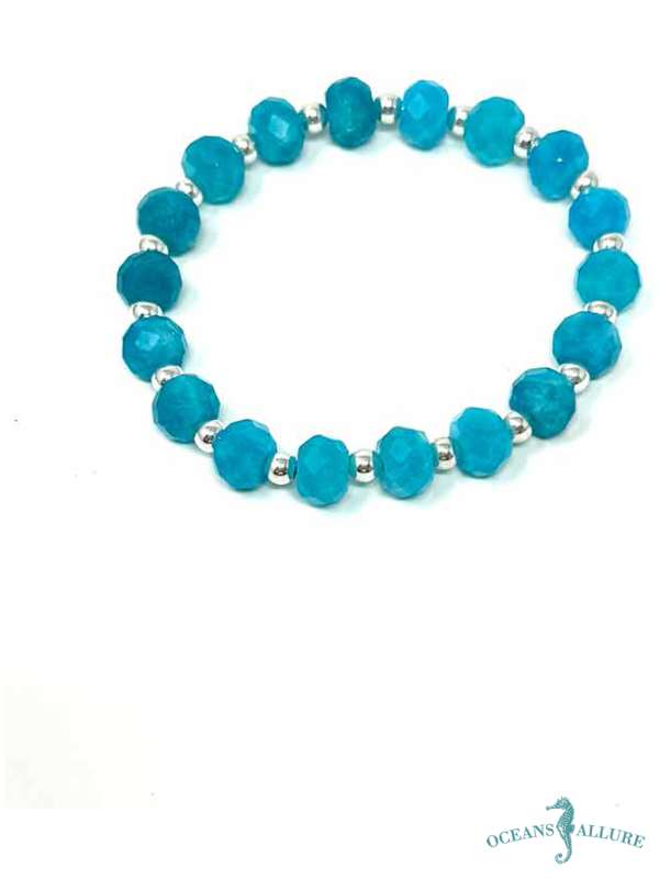 3mm Sterling Heshi Amazonite Bracelet