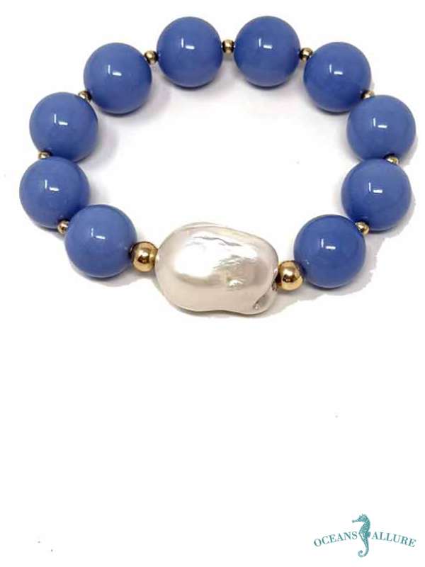 Baroque Pearl & Aragonite GF Bracelet