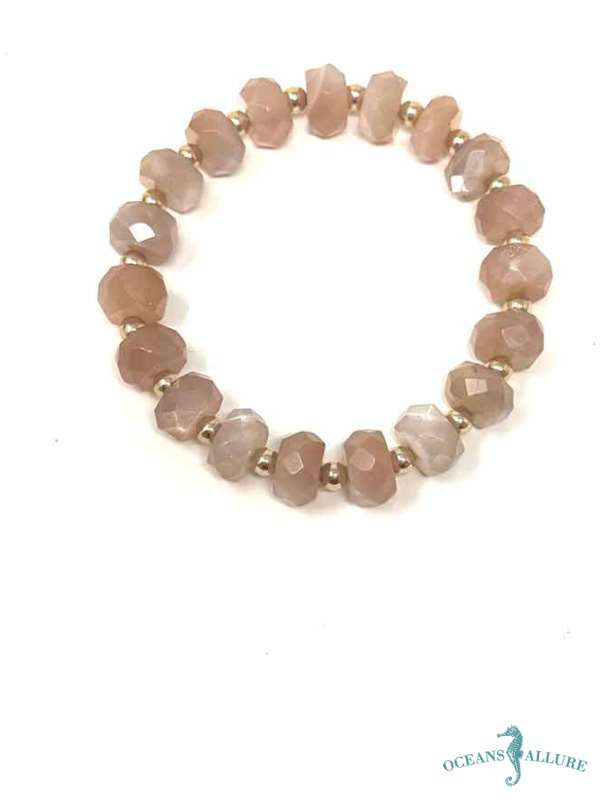 4mm GF Heshi Moonstone Bracelet