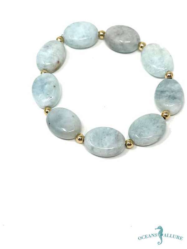 GF Oval Aquamarine Bracelet