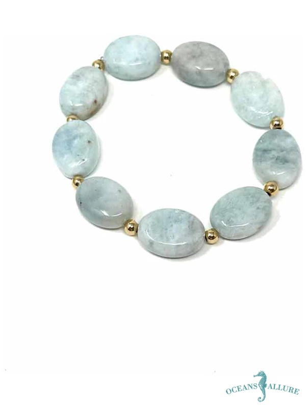 GF Oval Aquamarine Bracelet