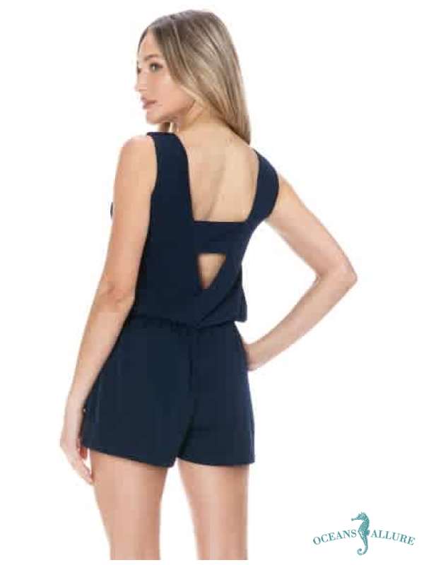 Navy Phoebe Romper