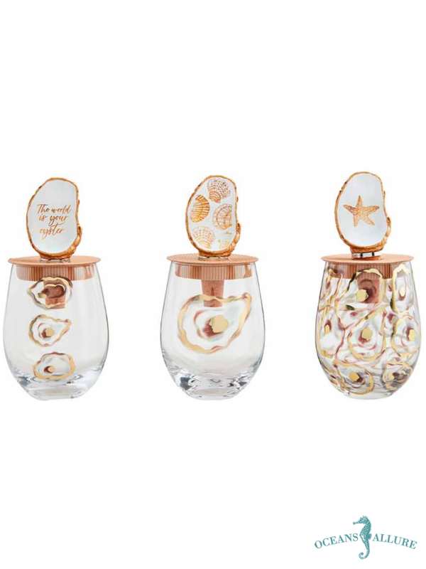 Oyster Wine Glass & Stopper