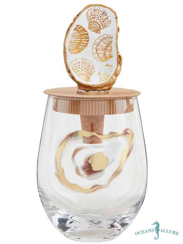 Oyster Wine Glass & Stopper - Image 4
