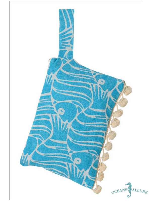 Turquoise Fish Pon Pon Clutch
