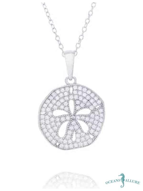 Pave Sand Dollar Pendant RB