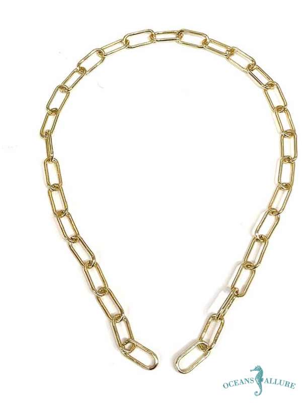 8x16mm GFB Thick Paperclip Chain 18" IC