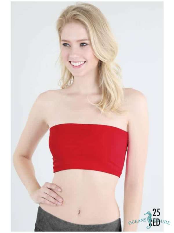 Red Bandeau Top